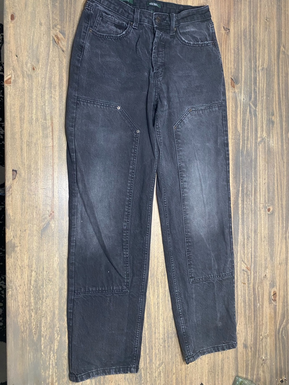 wild fable Men's Washed Black Relaxed Jeans